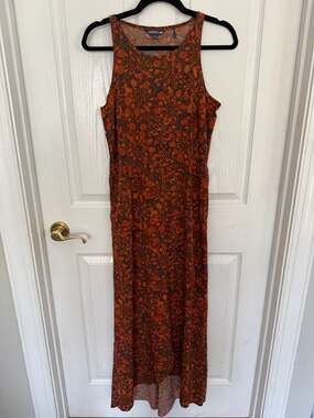 Toad&Co Sarita Dress Sleeveless Maxi Floral Print High-Low